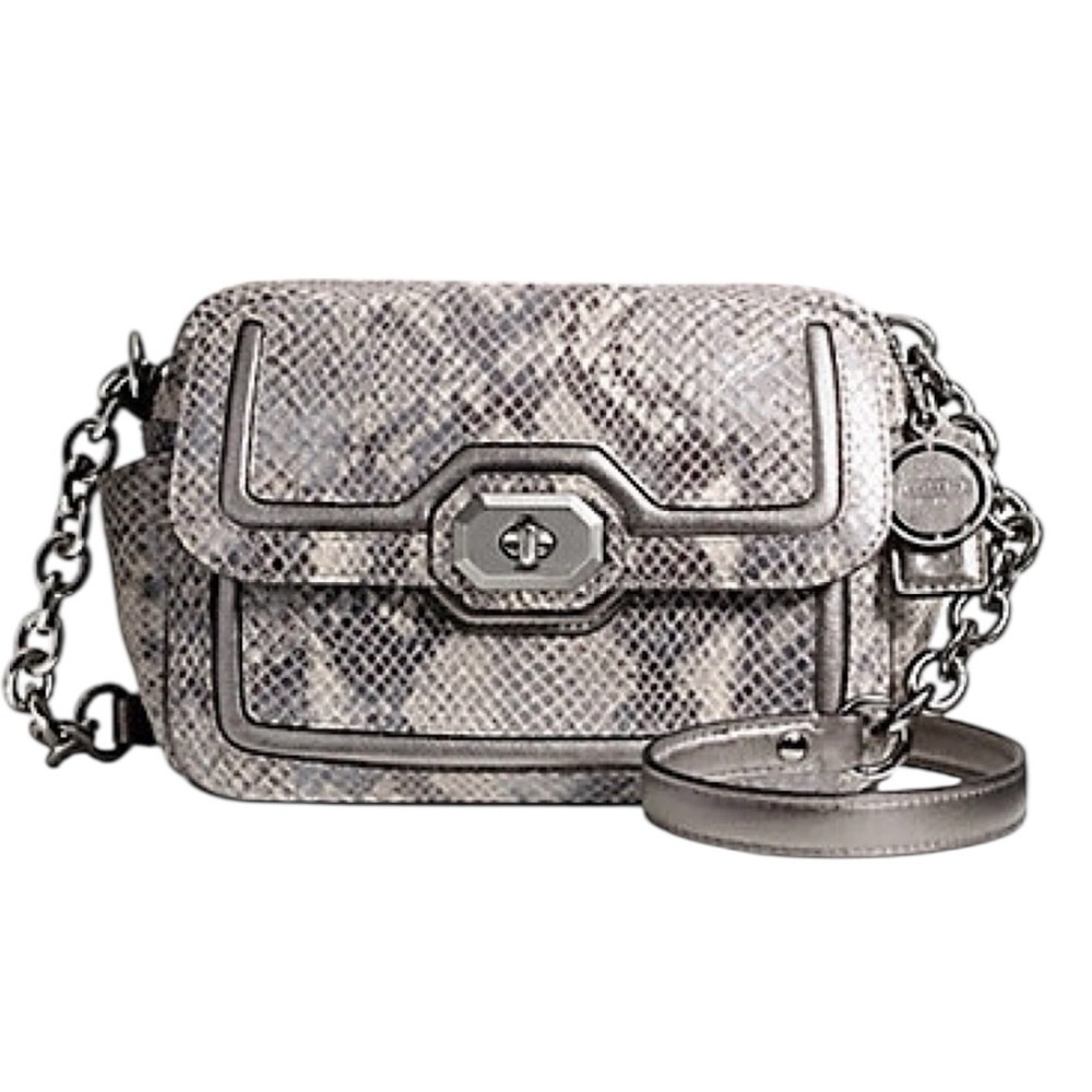 Coach Campbell Exotic Python Snakeskin Print Leather Crossbody Camera Bag $398 - Picture 12 of 12